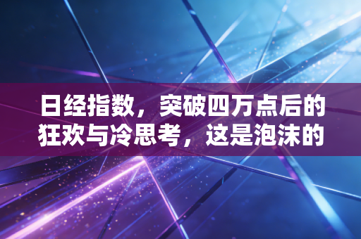 日经指数，突破四万点后的狂欢与冷思考，这是泡沫的盛宴还是新周期的起点？