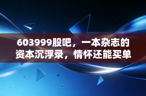 603999股吧，一本杂志的资本沉浮录，情怀还能买单多久？