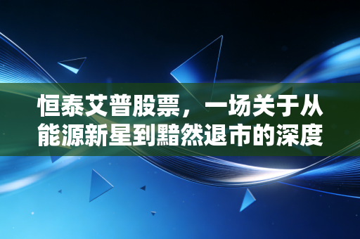 恒泰艾普股票,一场关于从能源新星到黯然退市的深度复盘与反思