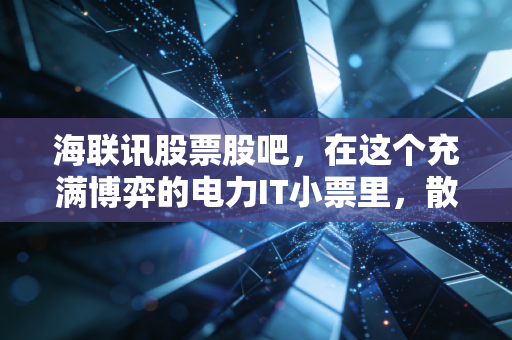 海联讯股票股吧,在这个充满博弈的电力IT小票里,散户们究竟在期待什么?