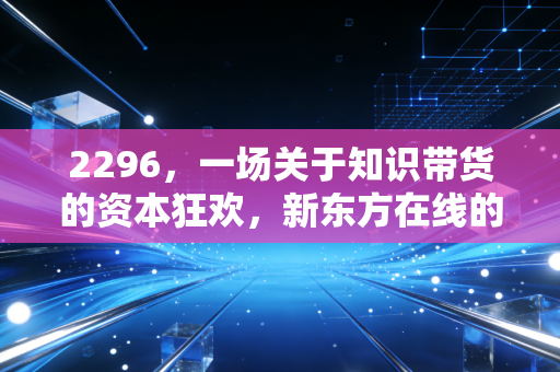 2296,一场关于知识带货的资本狂欢,新东方在线的救赎之路究竟通向何方?