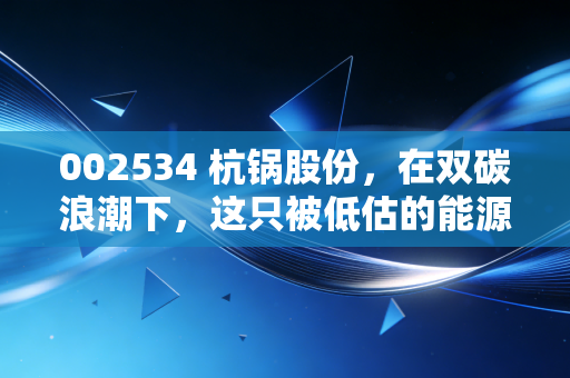 002534 杭锅股份,在双碳浪潮下,这只被低估的能源老兵能否华丽转身?