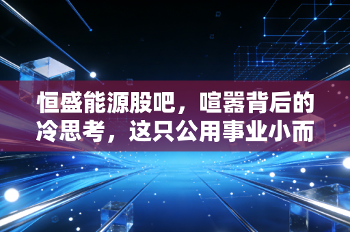 恒盛能源股吧,喧嚣背后的冷思考,这只公用事业小而美到底值不值得拿?