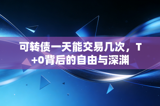 可转债一天能交易几次,T+0背后的自由与深渊