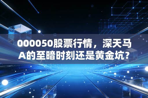 000050股票行情,深天马A的至暗时刻还是黄金坑?一位老股民的深度复盘