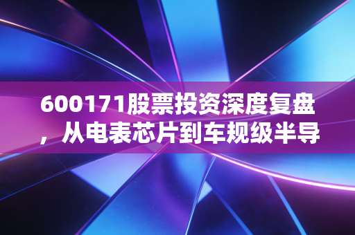 600171股票投资深度复盘,从电表芯片到车规级半导体,这位上海老将能否撑起国产替代的大旗?