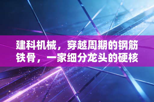 建科机械,穿越周期的钢筋铁骨,一家细分龙头的硬核突围