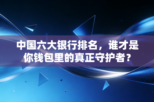 中国六大银行排名,谁才是你钱包里的真正守护者?