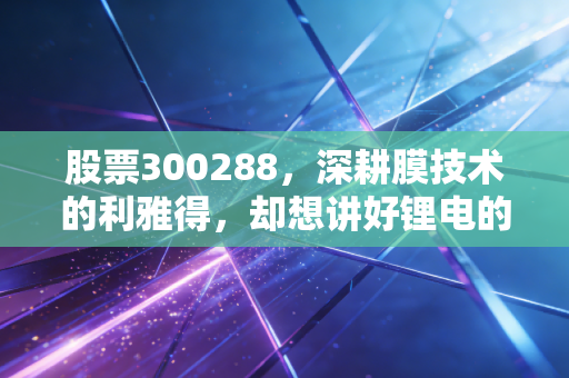 股票300288,深耕膜技术的利雅得,却想讲好锂电的新故事,是破局还是折腾?