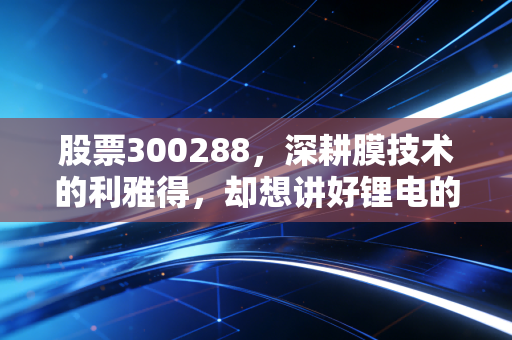 股票300288,深耕膜技术的利雅得,却想讲好锂电的新故事,是破局还是折腾?