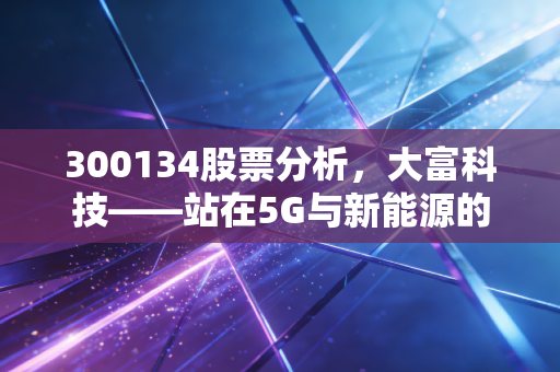 300134股票分析,大富科技——站在5G与新能源的十字路口,它是被遗忘的隐形冠军吗?