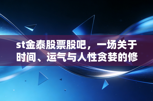 st金泰股票股吧,一场关于时间、运气与人性贪婪的修罗场