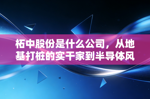 柘中股份是什么公司,从地基打桩的实干家到半导体风投的跨界捕手