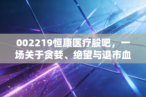 002219恒康医疗股吧，一场关于贪婪、绝望与退市血泪史的深度复盘