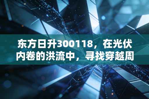 东方日升300118，在光伏内卷的洪流中，寻找穿越周期的光与储