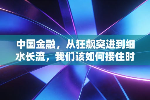 中国金融,从狂飙突进到细水长流,我们该如何接住时代的红利?