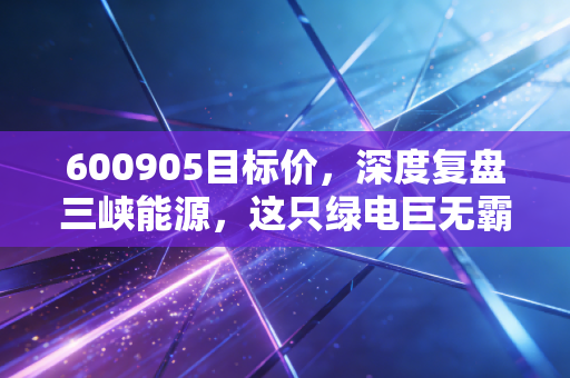 600905目标价,深度复盘三峡能源,这只绿电巨无霸的合理估值在哪里?