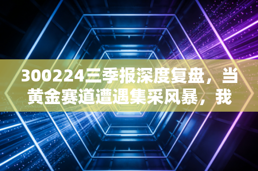 300224三季报深度复盘,当黄金赛道遭遇集采风暴,我们该如何给正海生物估值?