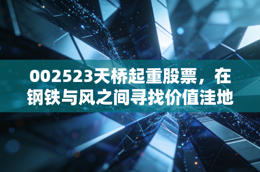 002523天桥起重股票，在钢铁与风之间寻找价值洼地，这只老牌国企还能飞吗？
