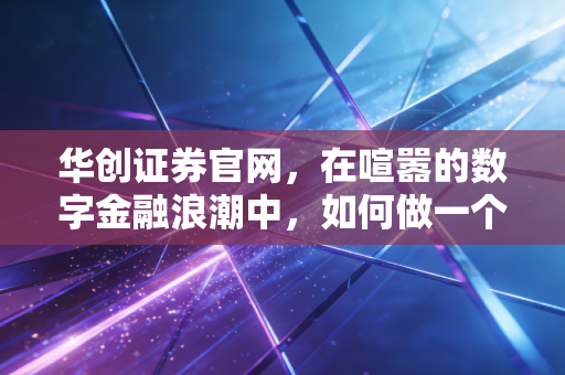 华创证券官网,在喧嚣的数字金融浪潮中,如何做一个清醒的掌舵人