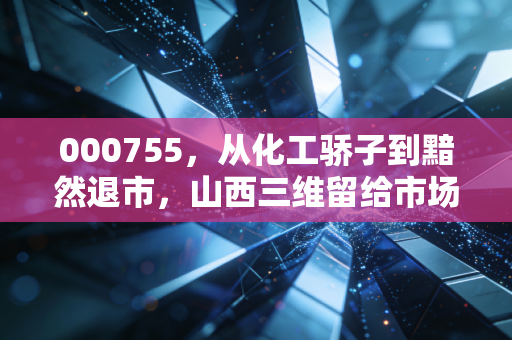 000755,从化工骄子到黯然退市,山西三维留给市场的冷思考