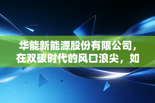 华能新能源股份有限公司，在双碳时代的风口浪尖，如何书写绿色财富密码？