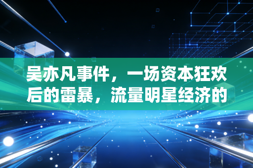 吴亦凡事件，一场资本狂欢后的雷暴，流量明星经济的黄昏与重塑