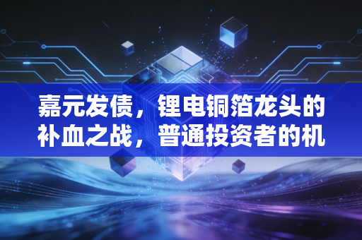 嘉元发债，锂电铜箔龙头的补血之战，普通投资者的机会还是陷阱？