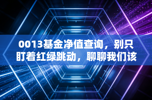 0013基金净值查询,别只盯着红绿跳动,聊聊我们该如何面对投资焦虑