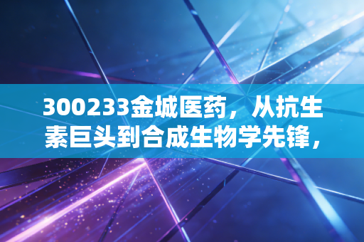 300233金城医药,从抗生素巨头到合成生物学先锋,这只创业板老将还值得拥有吗?
