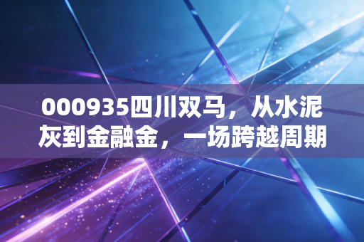 000935四川双马,从水泥灰到金融金,一场跨越周期的资本涅槃