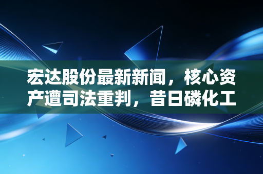 宏达股份最新新闻,核心资产遭司法重判,昔日磷化工巨头面临生死大考,投资者该何去何从?