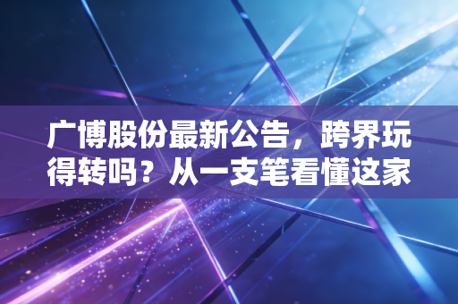 广博股份最新公告,跨界玩得转吗?从一支笔看懂这家老牌企业的二次创业