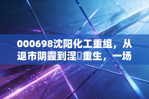 000698沈阳化工重组,从退市阴霾到涅槃重生,一场关于耐心与信念的资本博弈