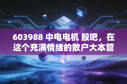 603988 中电电机 股吧,在这个充满情绪的散户大本营,我们该如何看清一家老牌企业的真实底色?
