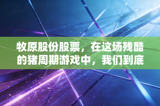 牧原股份股票,在这场残酷的猪周期游戏中,我们到底是在投资农业还是在赌博?