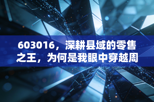 603016,深耕县域的零售之王,为何是我眼中穿越周期的稳健底仓?