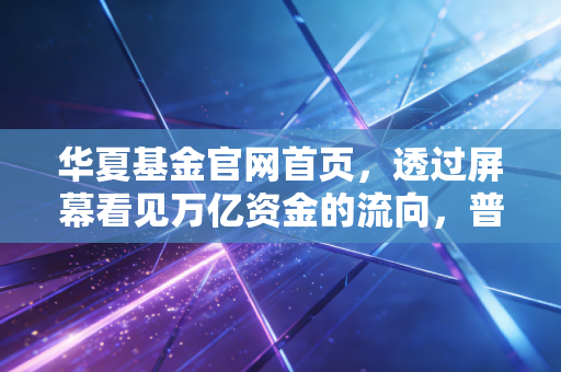 华夏基金官网首页,透过屏幕看见万亿资金的流向,普通人的理财路在何方?