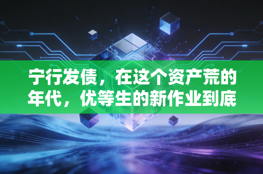宁行发债,在这个资产荒的年代,优等生的新作业到底该怎么抄?