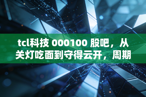 tcl科技 000100 股吧,从关灯吃面到守得云开,周期股的悲欢离合与未来展望