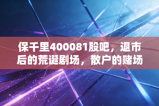 保千里400081股吧,退市后的荒诞剧场,散户的赌场与最后的执念