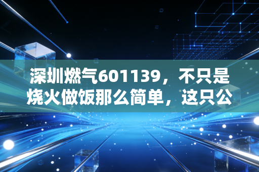 深圳燃气601139,不只是烧火做饭那么简单,这只公用事业压舱石正在悄然变身