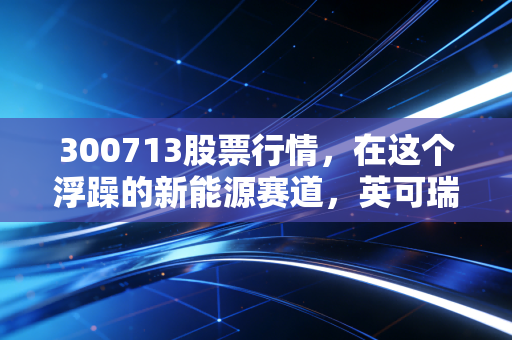 300713股票行情,在这个浮躁的新能源赛道,英可瑞究竟是隐形冠军还是陪跑选手?