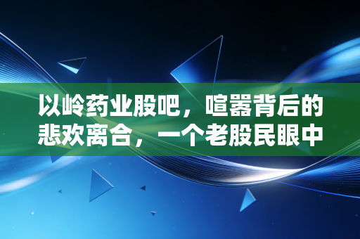 以岭药业股吧，喧嚣背后的悲欢离合，一个老股民眼中的中药江湖