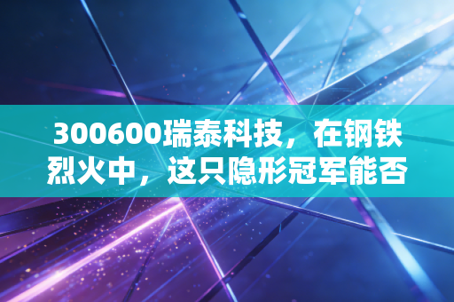 300600瑞泰科技,在钢铁烈火中,这只隐形冠军能否炼出真金?深度复盘与个人思考