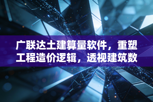 广联达土建算量软件,重塑工程造价逻辑,透视建筑数字化的千亿蓝海