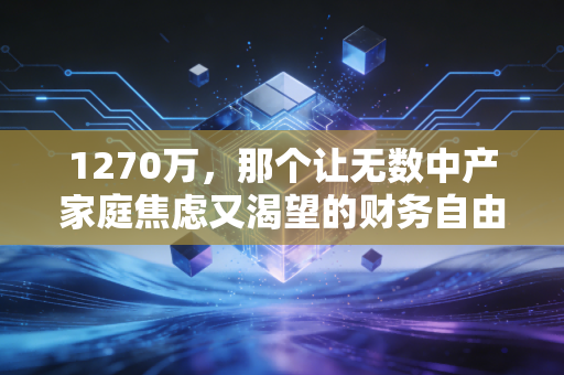 1270万,那个让无数中产家庭焦虑又渴望的财务自由分水岭
