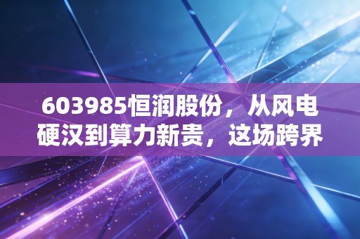 603985恒润股份,从风电硬汉到算力新贵,这场跨界豪赌究竟是机遇还是深渊?