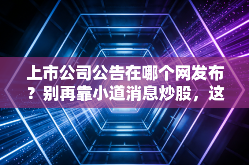 上市公司公告在哪个网发布?别再靠小道消息炒股,这才是你唯一的财富避风港