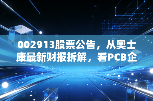 002913股票公告,从奥士康最新财报拆解,看PCB企业如何在AI浪潮中换道超车